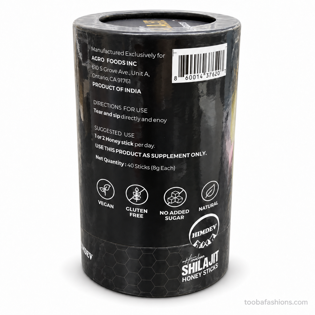 Himalayan Shilajit Pure Honey Sticks with 75%+ Fulvic Acid - 40 Sticks