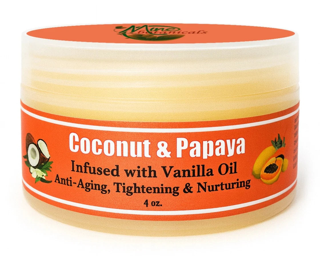 Mine Botanicals 4oz Coconut & Papaya Infused Shea Butter