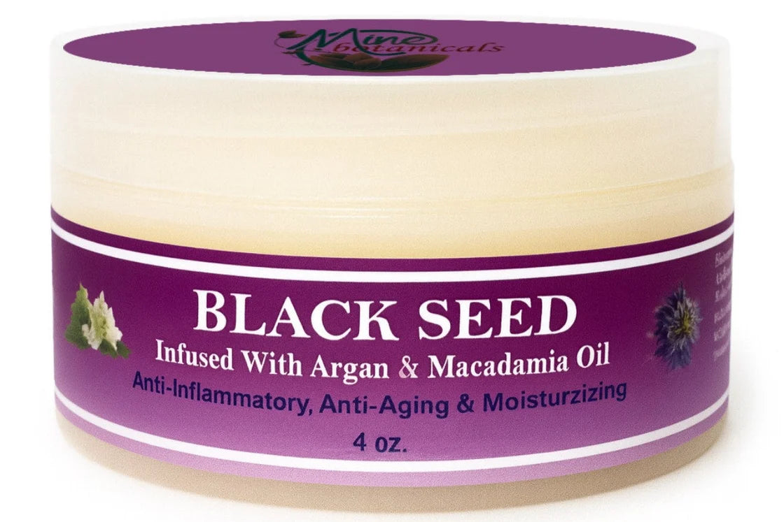 Mine Botanicals 4oz BLACK SEED Infused Shea Butter