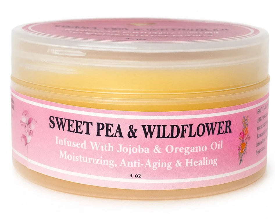 Mine Botanicals 4oz Sweet Pea & Wild Flower infused shea butter