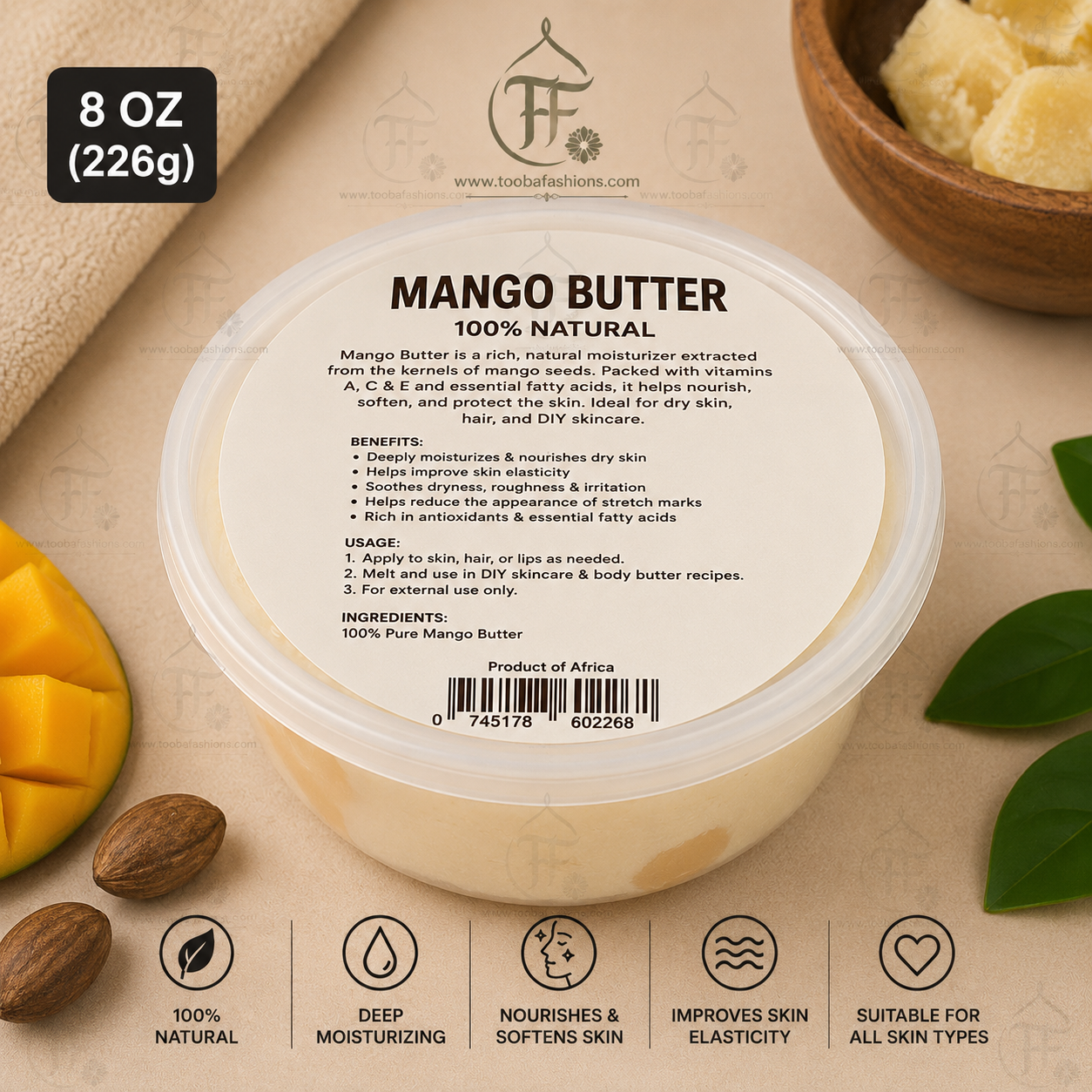 Raw Mango Butter – 8 oz