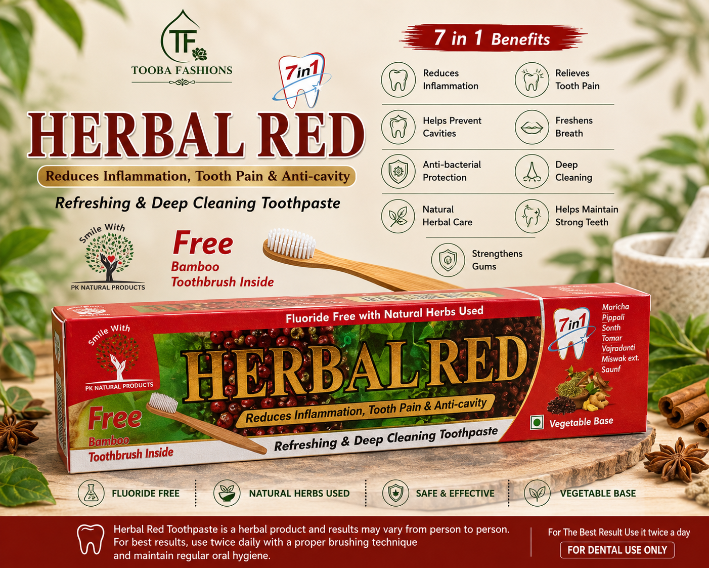 PK Naturals Herbal Toothpaste