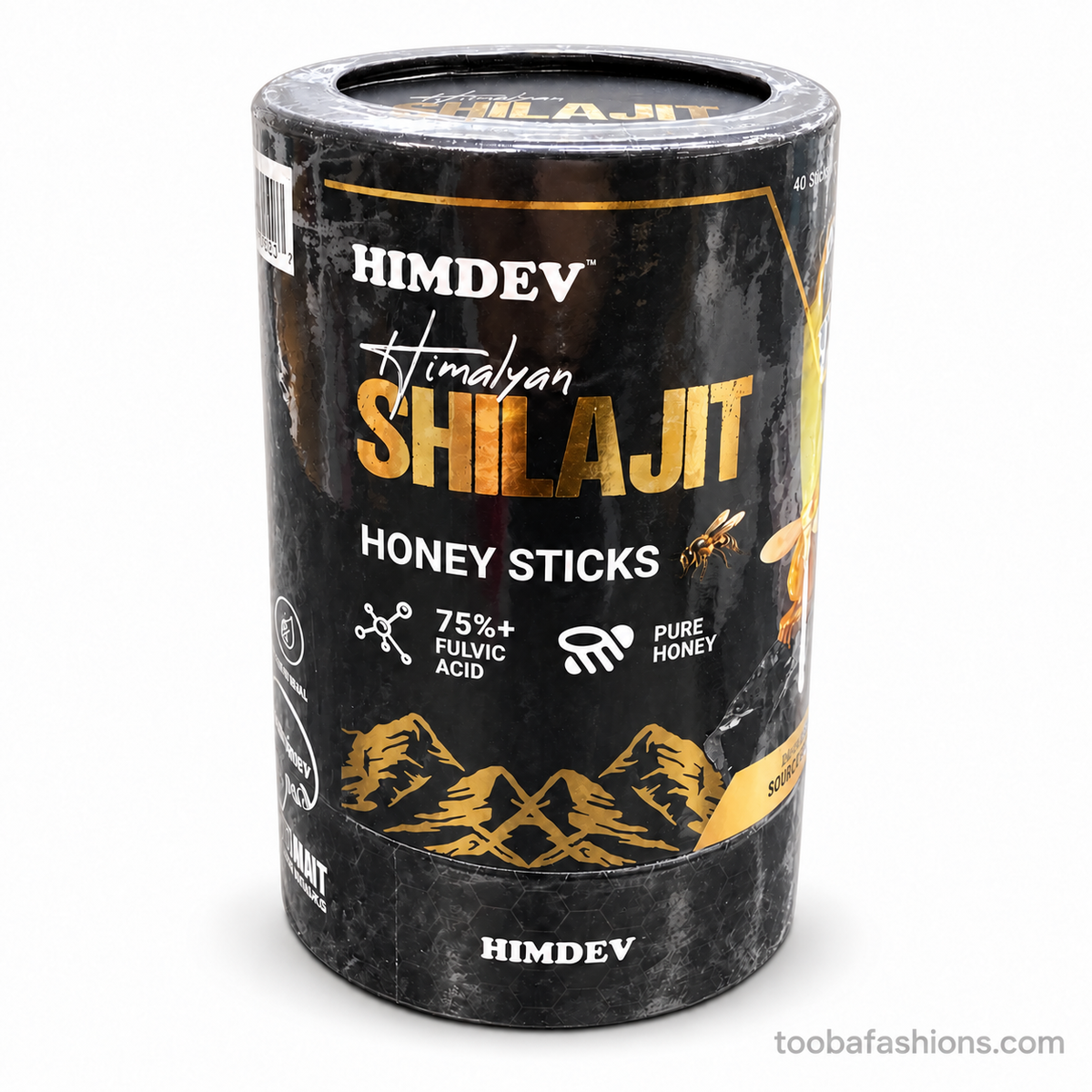 Himalayan Shilajit Pure Honey Sticks with 75%+ Fulvic Acid - 40 Sticks