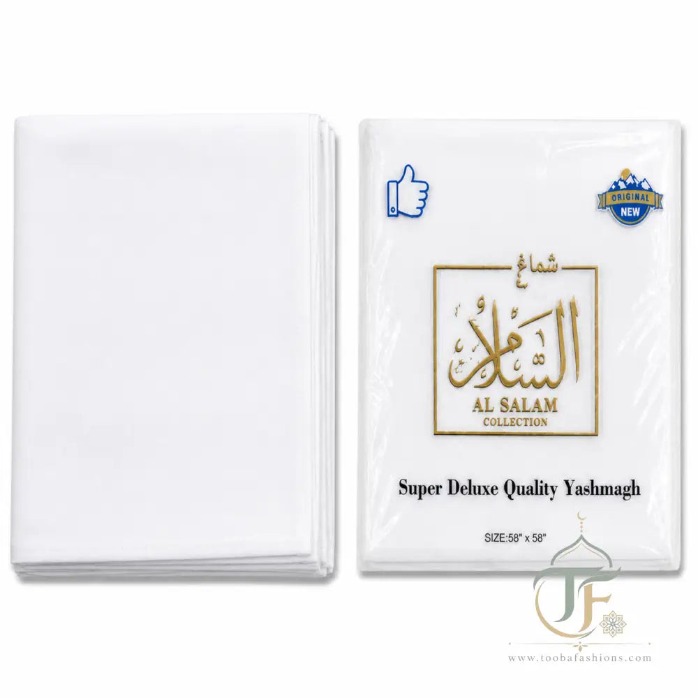 Al-Firdous Men’s Scarf - White - Men’s Clothing