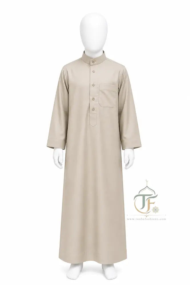 Daffah Kid’s Thobe - Beige / 30 - KIDS THOUB