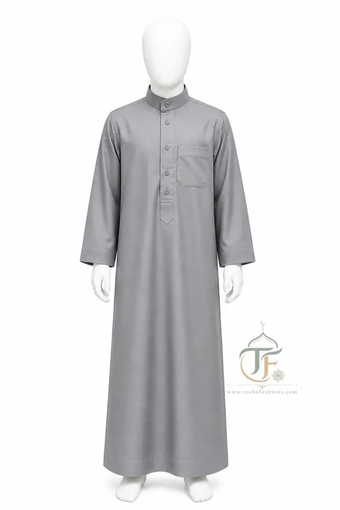 Daffah Kid’s Thobe - Gray / 30 - KIDS THOUB