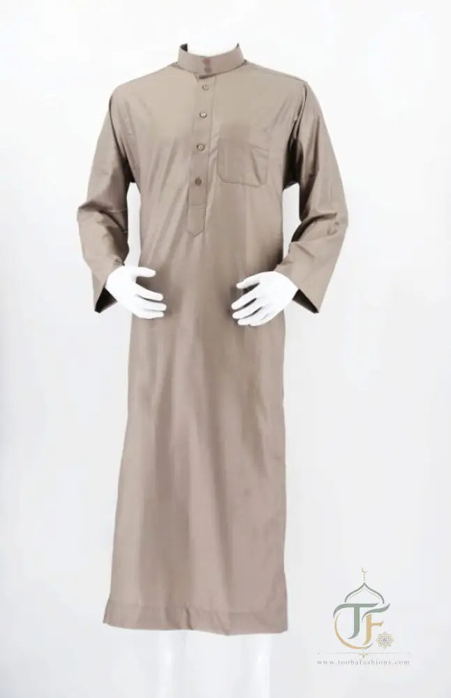 Daffah Men’s Thobe - Beige / 52 / Long - DAFFAH