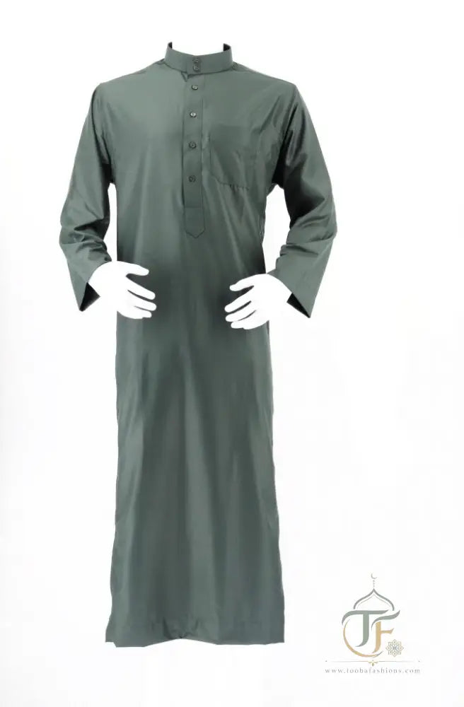 Daffah Men’s Thobe - Green / 52 / Long - DAFFAH