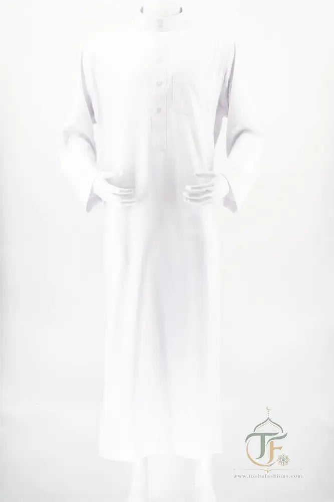 Daffah Men’s Thobe - White / 52 / Long - DAFFAH