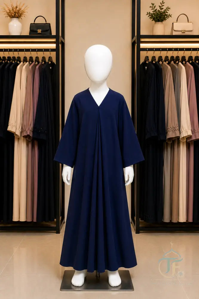 Plain Kid’s Abaya (Jersey Material) - Navy Blue / 30 - women’s clothing