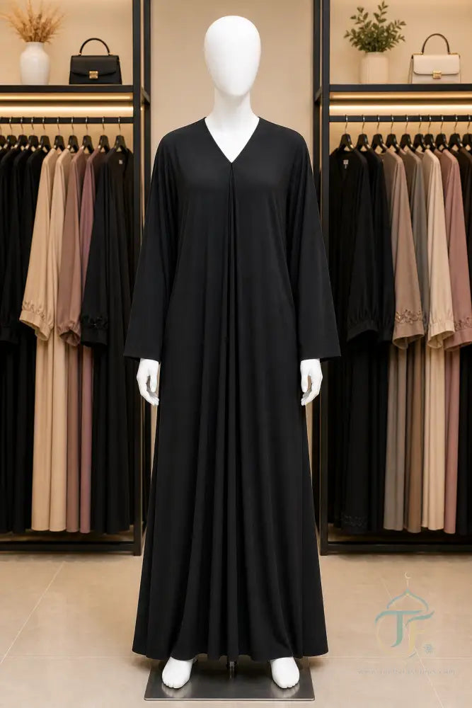 Plain Women Abaya (Jersey Material) - Black / 52 - women’s clothing
