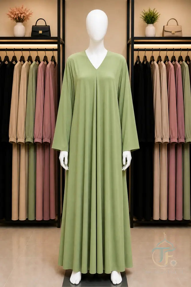 Plain Women Abaya (Jersey Material) - Fresh Green / 52 - women’s clothing