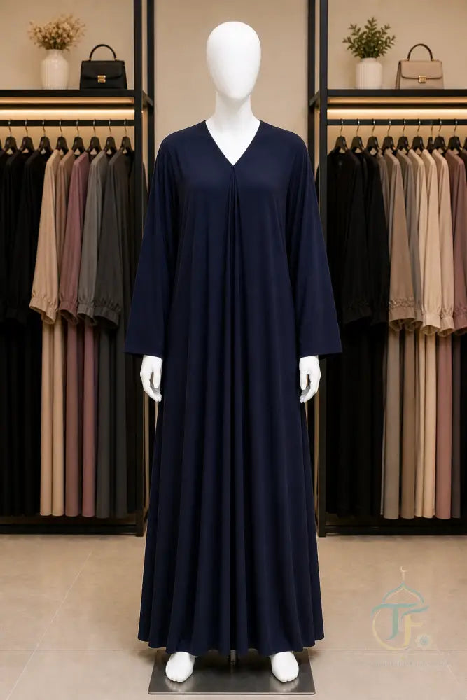 Plain Women Abaya (Jersey Material) - Navy Blue / 52 - women’s clothing