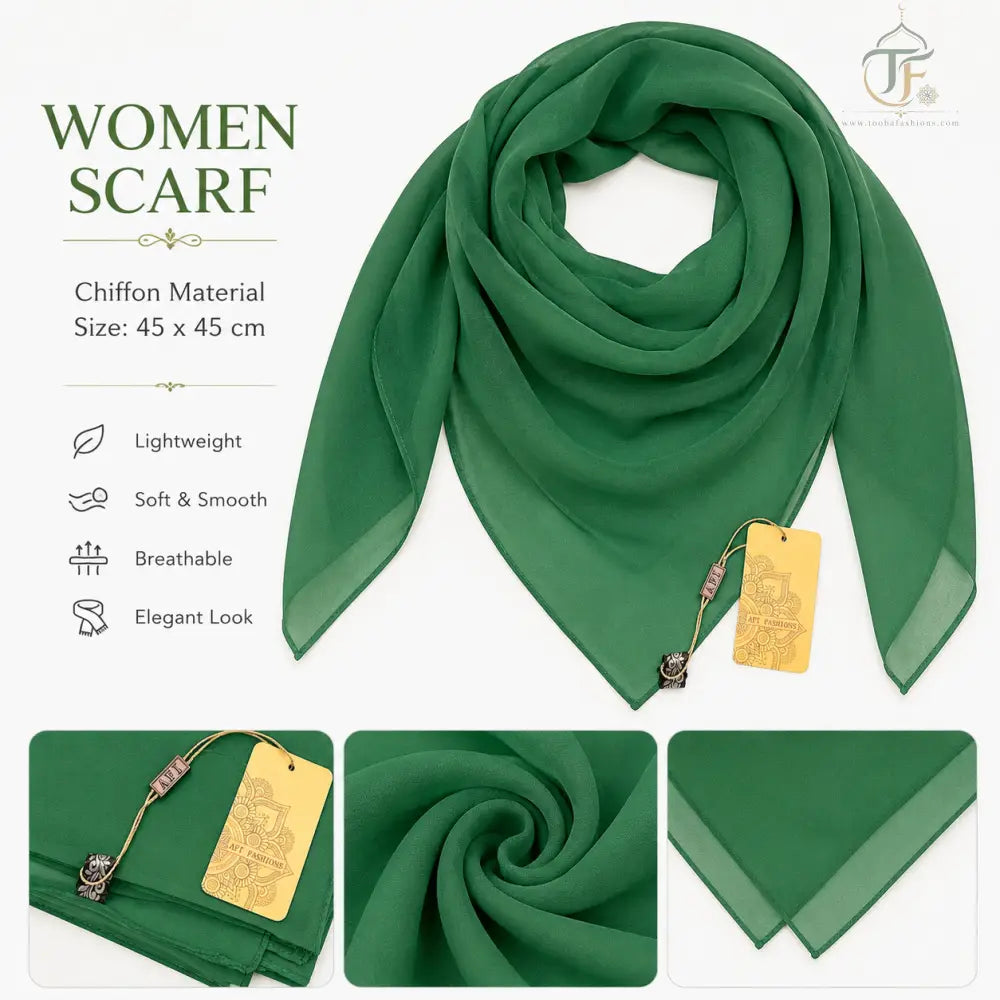 Women Scarf Plain - Fresh Green - women’s clothing