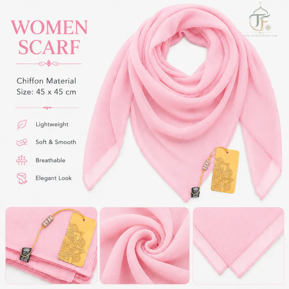 Women Scarf Plain - Fresh Pink - women’s clothing