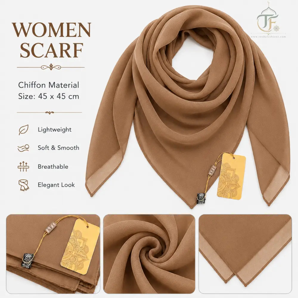 Women Scarf Plain - Light Brown - women’s clothing